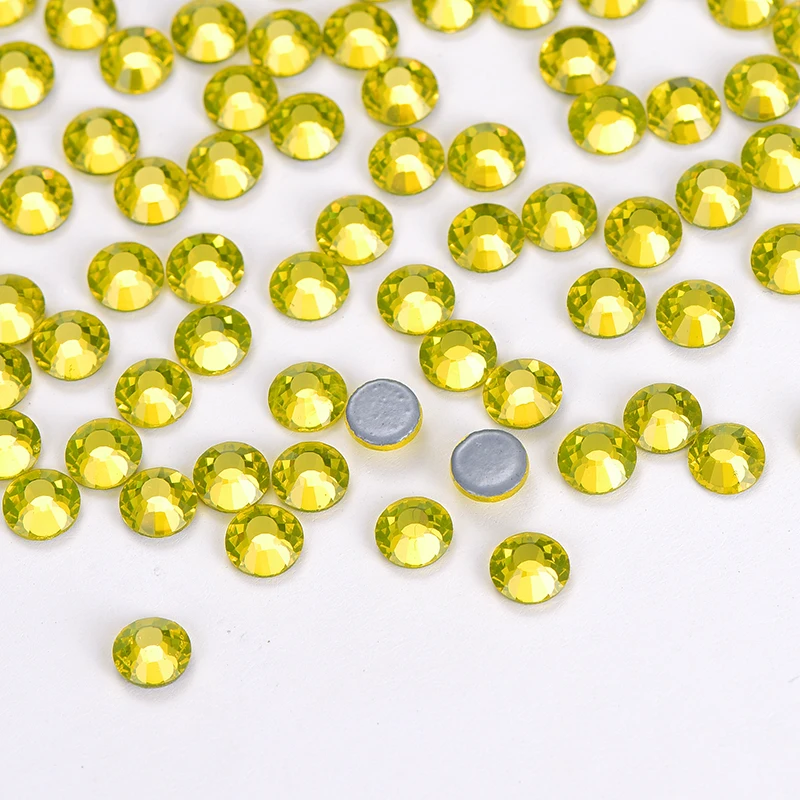 QIIY SS6-SS30 Gemischte Größe Top Qualität Glas Hotfix Strass 1440 Stücke Flatbase Kristall Für Hochzeit Kleid Handwerk DIY Zubehör – Detail 10