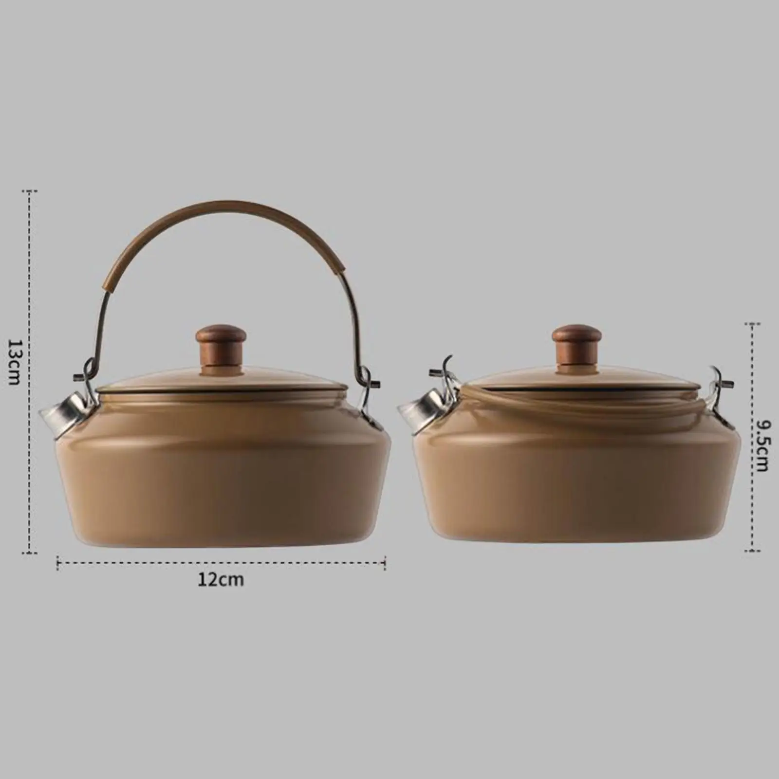 Outdoor Camping Kettle 1L Stainless Steel for Fishing Outdoor Road Trip