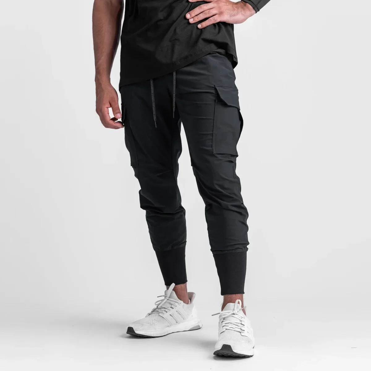 Men's Casual Sport Fitness Trousers New Thin Loose-Fit Woven Trench Running Training Legging Slimming Gym Pant