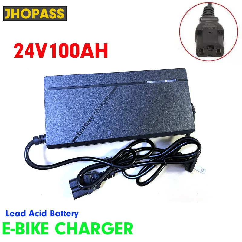 

24V100AH Lead Acid Battery Charger power supply 24V 100AH For Electric Bike Bicyle Scooters DC100-240V Output 27.6V 29.6V