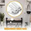 Adjustable Shoe Stacker 2pcs Adjustable Double Layer Stack Shoe Holder Transparent Thickening Stackable 3 Different Height Space 3