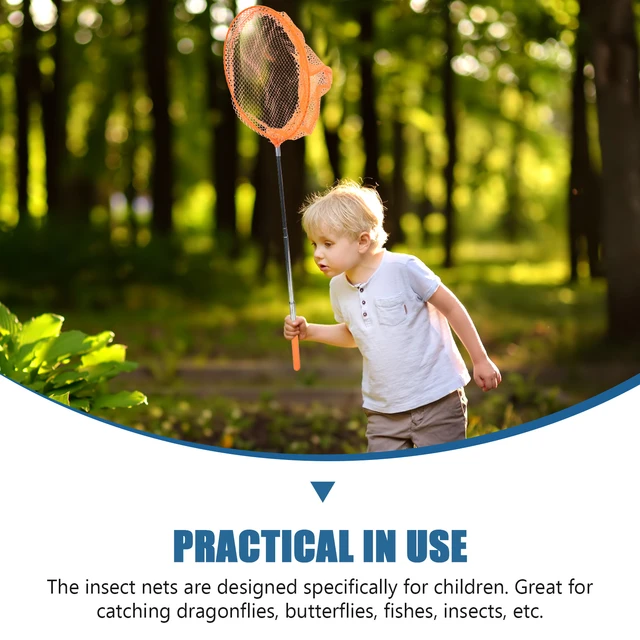 Kids Fishing Nets Bucket Set Kids Catch Fish Butterfly Insect Telescopic  Net Extendable Fishing Net Tool for Kids (2 Nets and 1 Bucket)