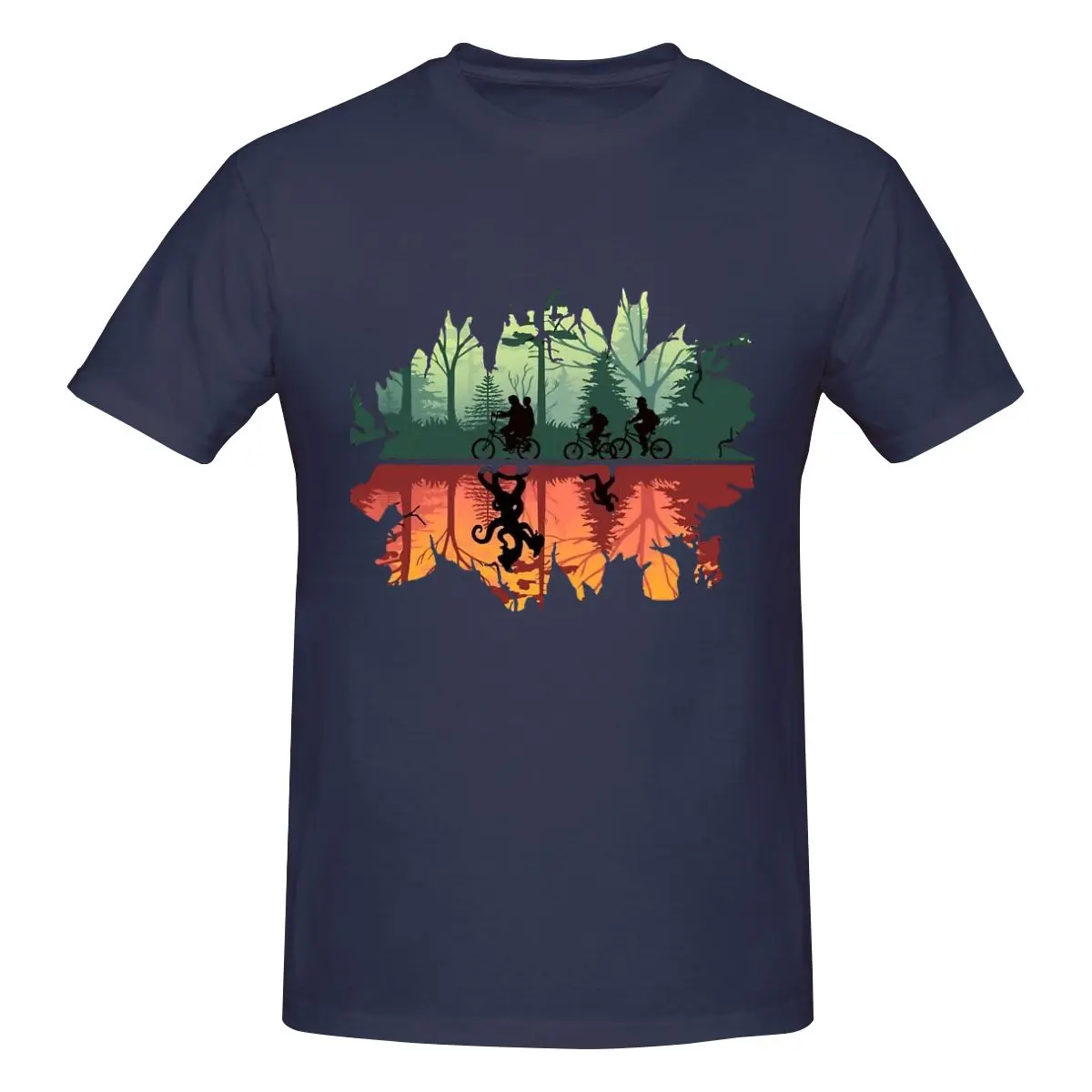 Camisetas de lujo Stranger-Things The Upside Down para hombre, camisas estampadas de verano de algodón, ropa de calle de alta calidad, tallas S-6XL