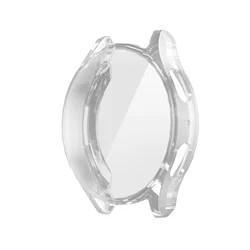 Durable Silicone Protective Watch Case with TPU Screen Protector for Galaxy Watch5 40mm (Transparent)