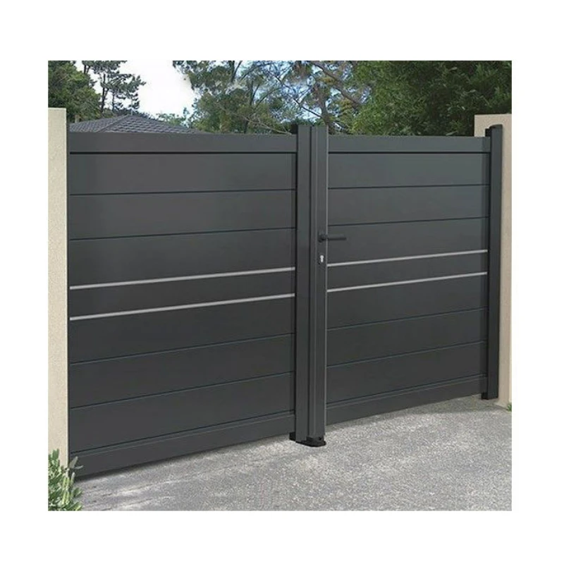Electric automatic modern design decoration metal aluminum main motor opener gate