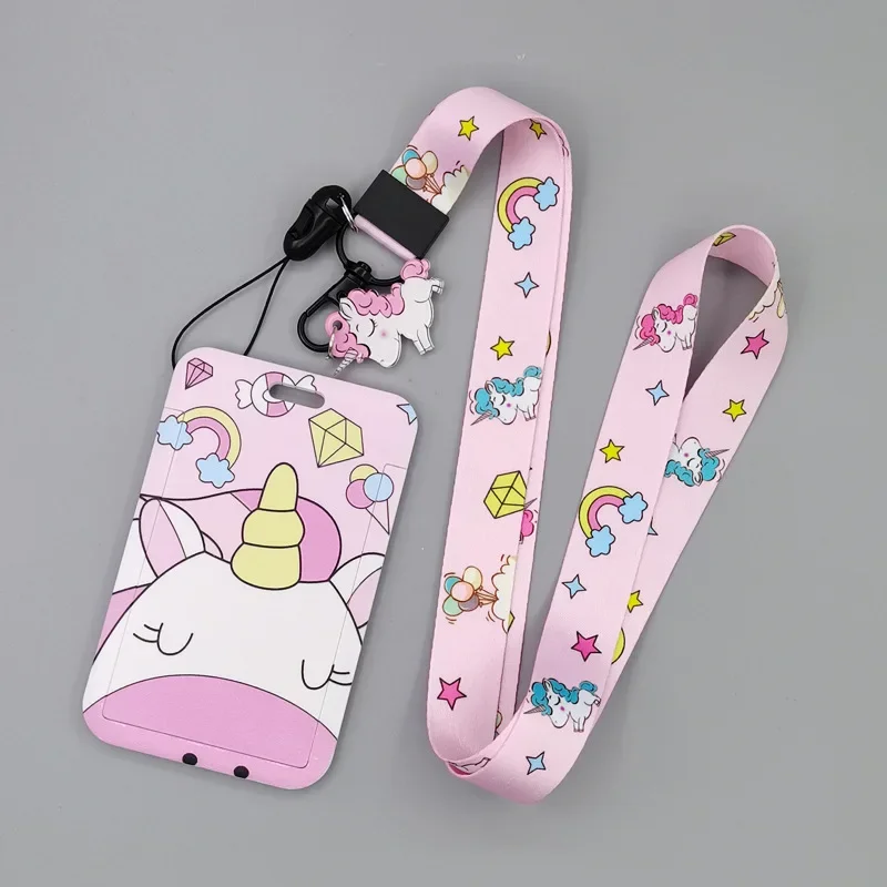 Kawaii Strawberry Bear Badge Holder Nurse Accessories Girls Stuednts Cute  Pink Tonal Cartoon Pass ID Card Holder with Lanyard - AliExpress