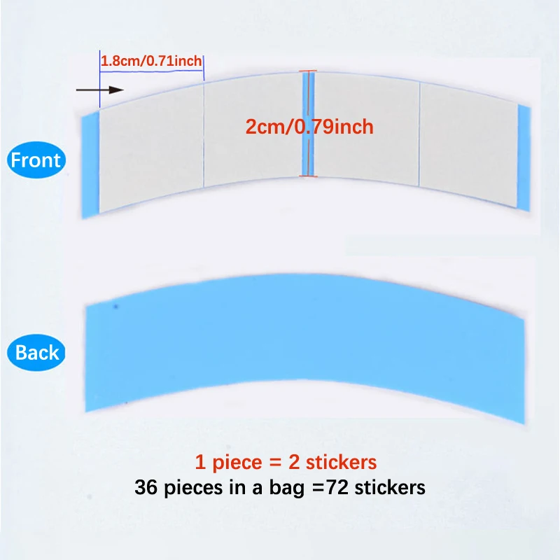 Ultra Hold Double-Sided Hair System Tape Tabs for Lace Fronts and Hair Extensions (72 Tabs)