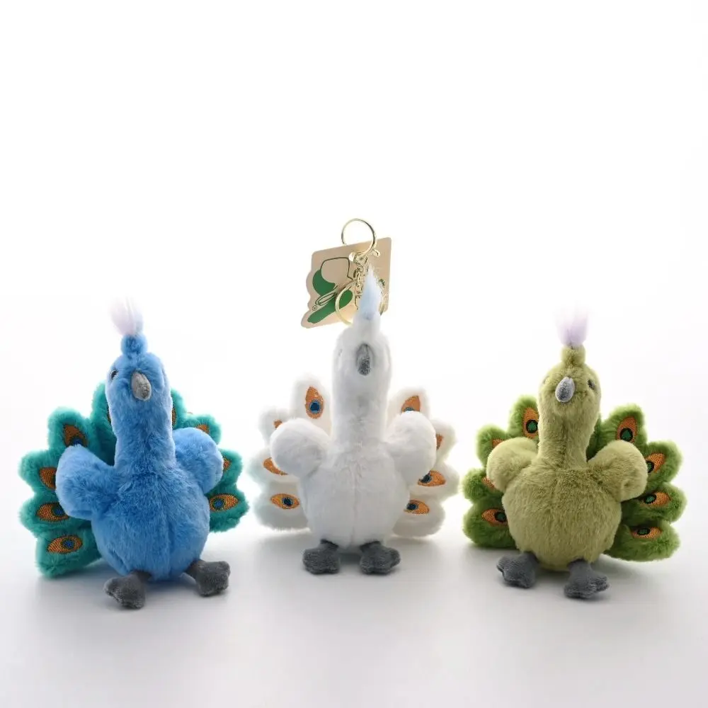PP Cotton Peacock Doll Plush Keychain Collection Comfortable Peacock Plush Key Ring Hanging Ornaments