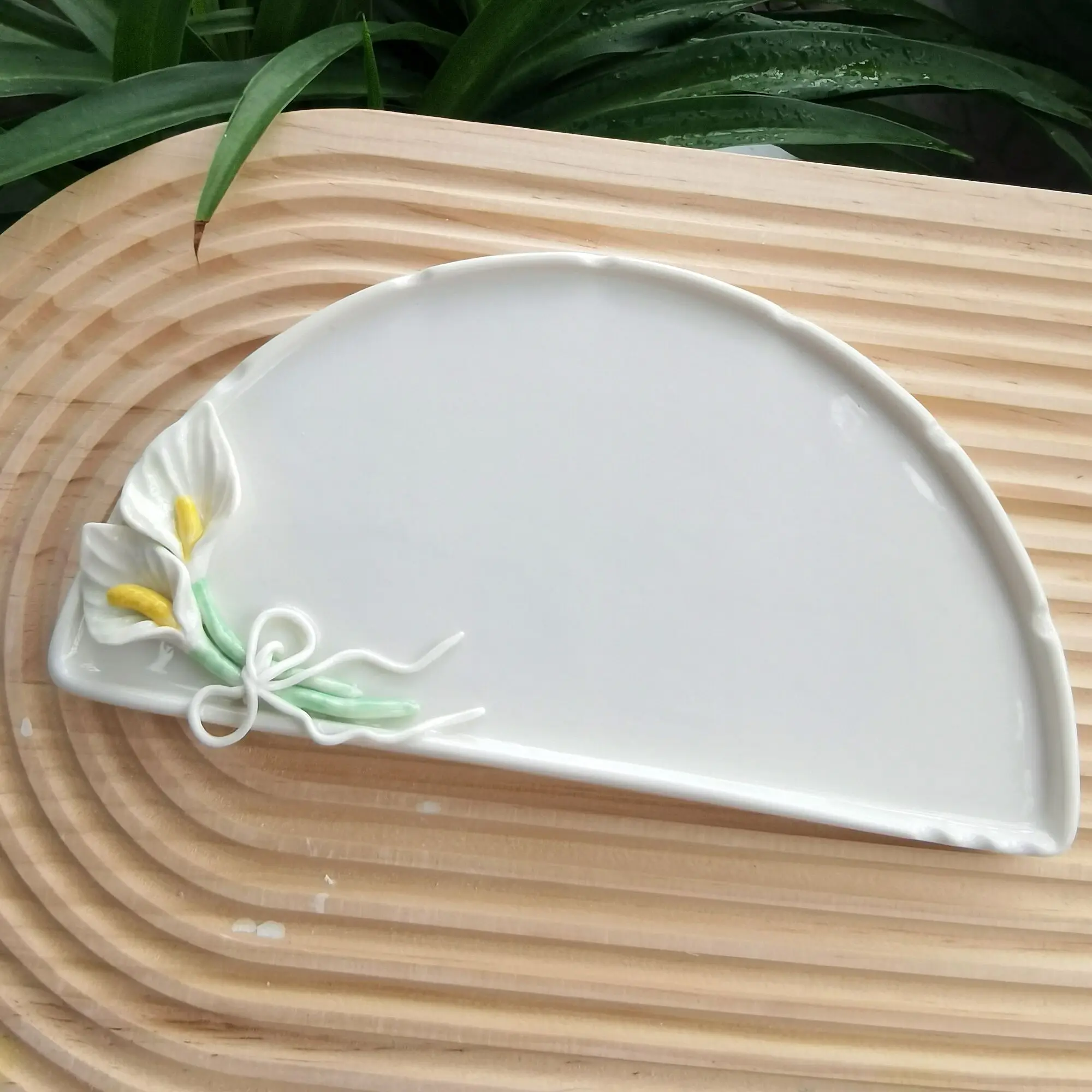 세라믹 수채화 그림 팔레트, 미술 용품, 흰색 팜 부케 스타일