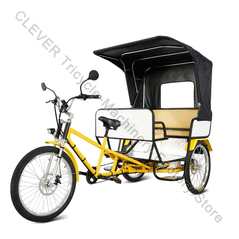 Three Wheel Battery Operated Pedicabs Electric Assist With 5 Seats 48V