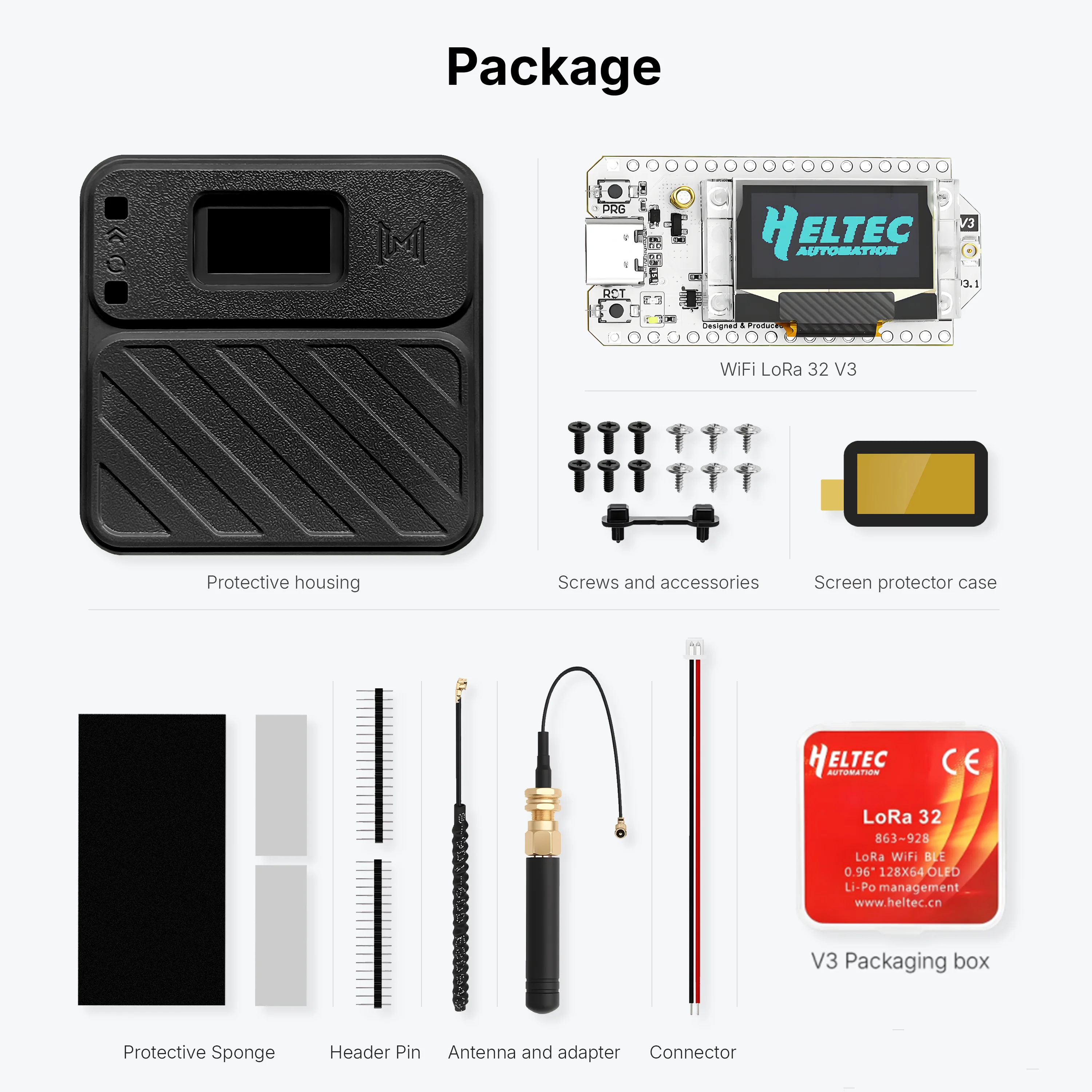 Heltec WiFi LoRa 32 V3 868MHz Development Board Kit Meshtastic ESP32 SX1262 With