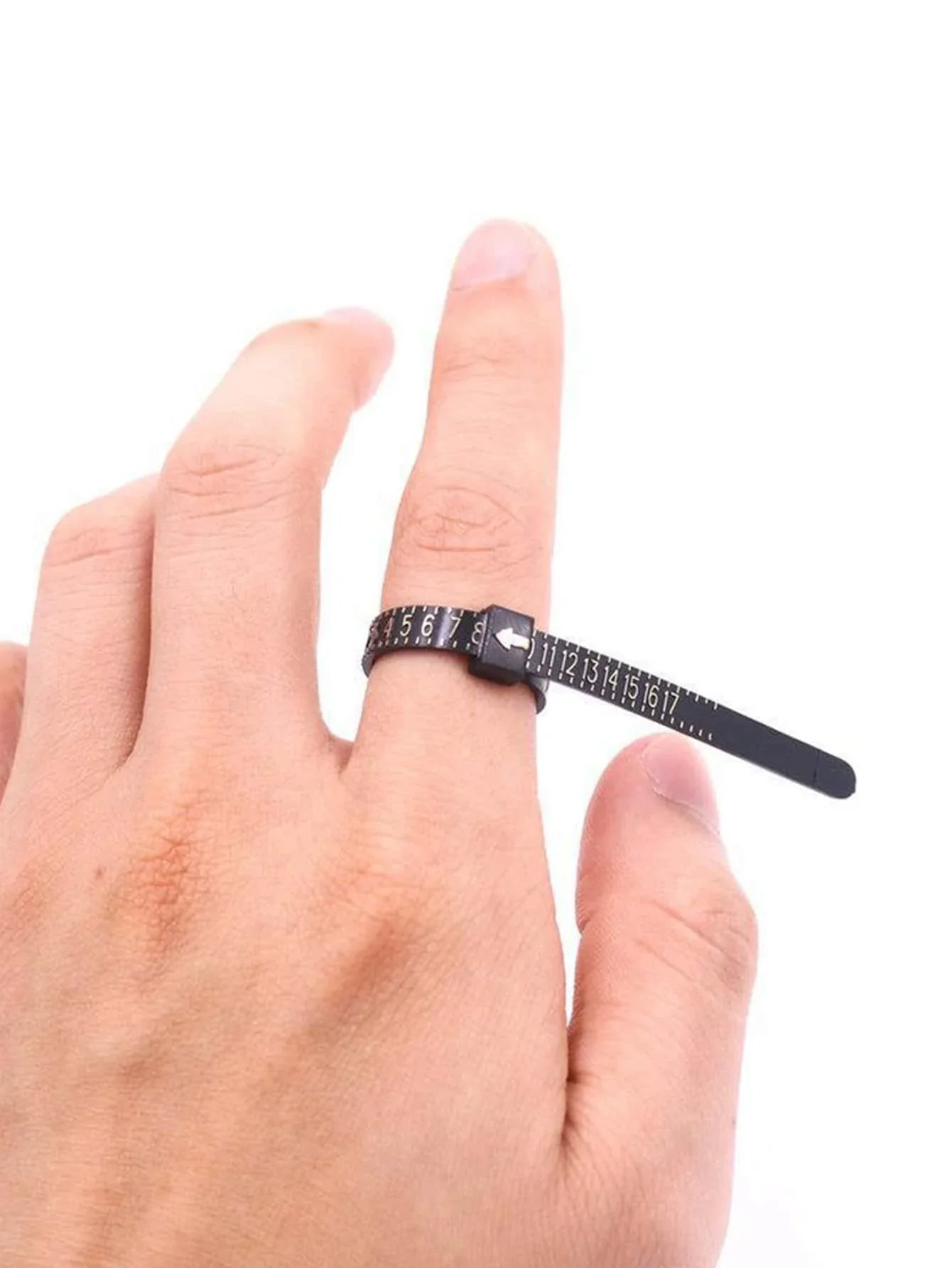 1pc Pack Ring Size Measuring Tools, Plastic Finger Sizers, Ring Sizer Gauge Belt for Wedding & Engagement Rings - Material
