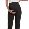 Spring Maternity Women's Casual Pants Premama Solid High Waist Strechy Lounge Trousers For Pregnant Women Joggers With Pockets 4