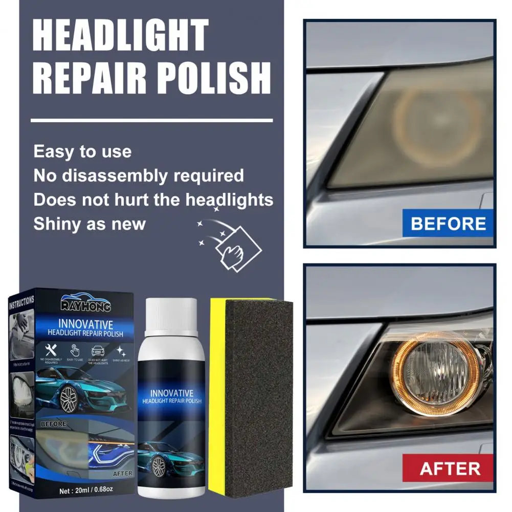 Effective Car Coating Yellowing Scratch Removal Lamp Repair Fluid Safe Lamp Repairing Agent Long Lasting for Vehicle