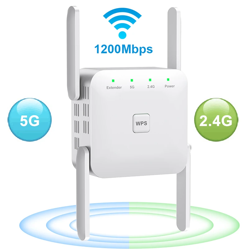 Repetidor WiFi de 5 Ghz, extensor Wifi inalámbrico, amplificador Wi Fi de 1200Mbps, de señal Wifi de largo alcance 802.11N, repetidor WiFi de 2,4G|Rúteres inalámbricos| - AliExpress