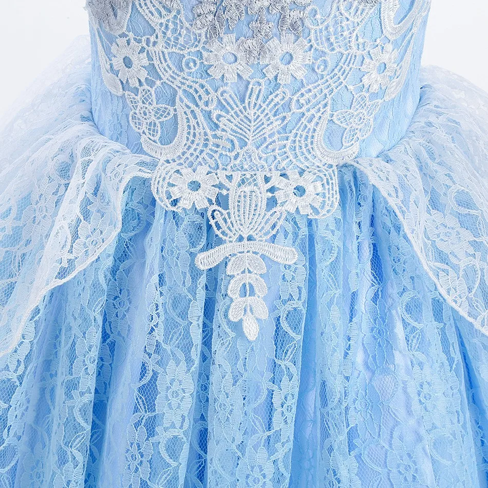 Frozen Dresses for Girls Halloween Costumes for Kid Cinderella Princess Children Gowns Disfraz Set Cosplay Outfits Party