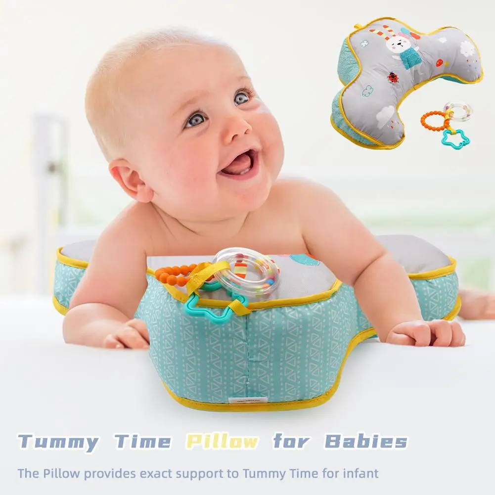 Baby Pillow Tummy Time Toy Lying Pillow High Contrast Double-Sided Birthday Toy Baby Gifts Training Baby Pillows Head-up Se A8E8 2
