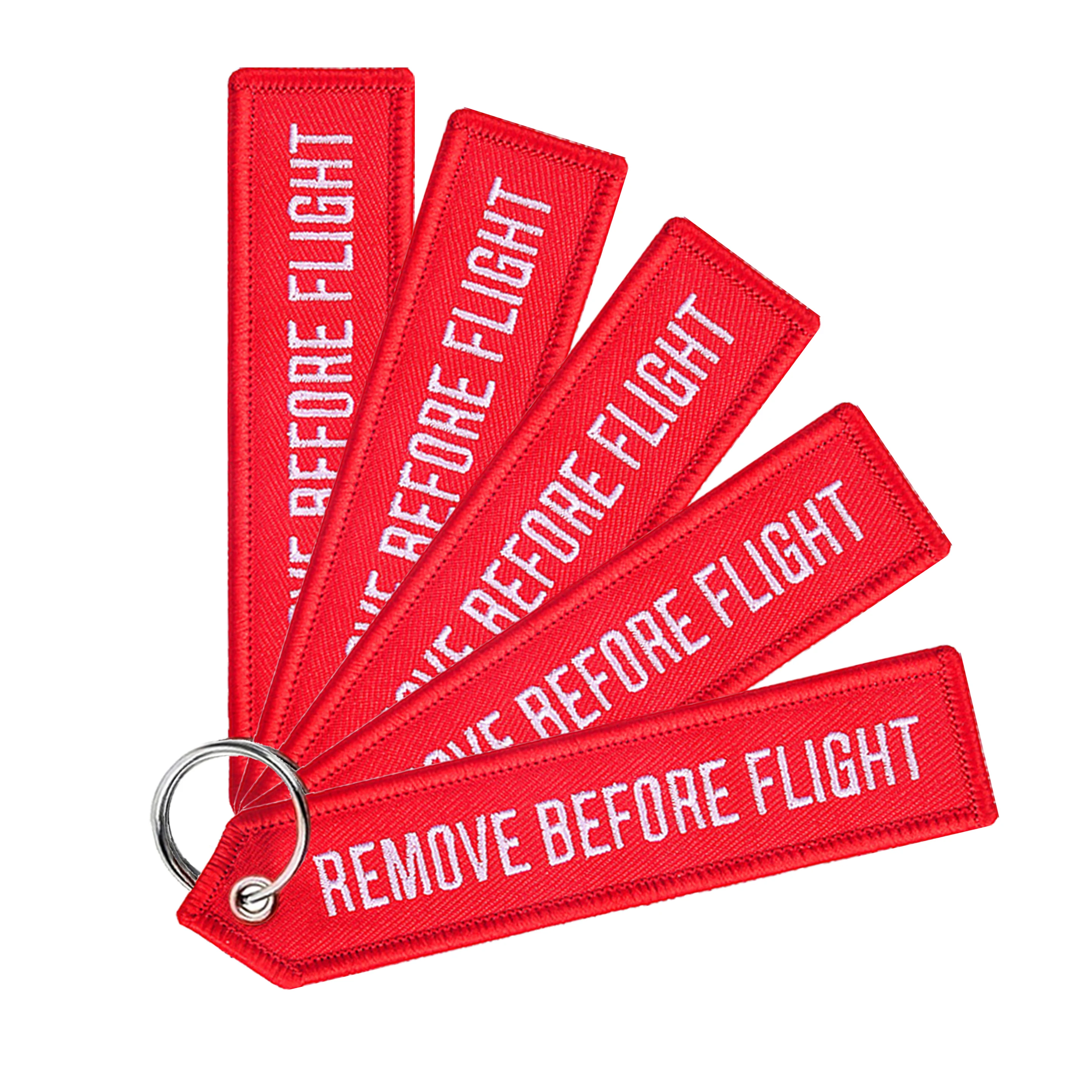 Key Chains Car Pendant Key Chain Stitch Keychains 10-30Pcs Remove Before Flight Chaveiro Key Chain Red Key Fobs