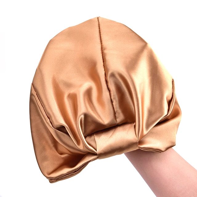 Long Satin Solid Sleeping Hat Night Cap Adjustable Women Satin Night Sleep  Cap Hair Bonnet Hat For Hair Care Head Cover Bonnets - AliExpress