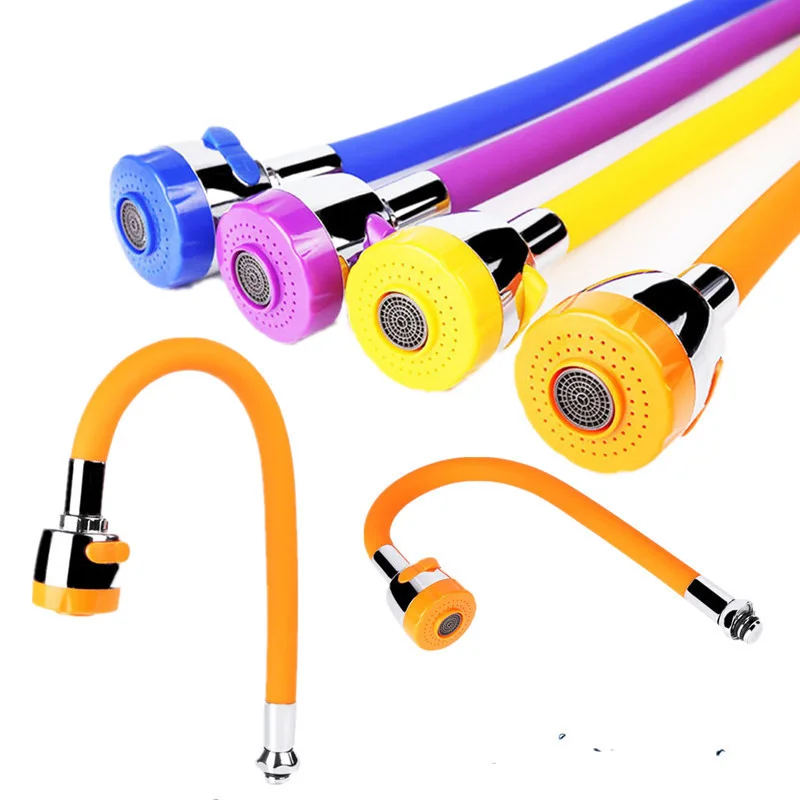 

Colorful Faucet bubbler Silicone flexible tube Tap water filter Nozzle Adjustable Aerator diffuser adapter Kitchen accessories