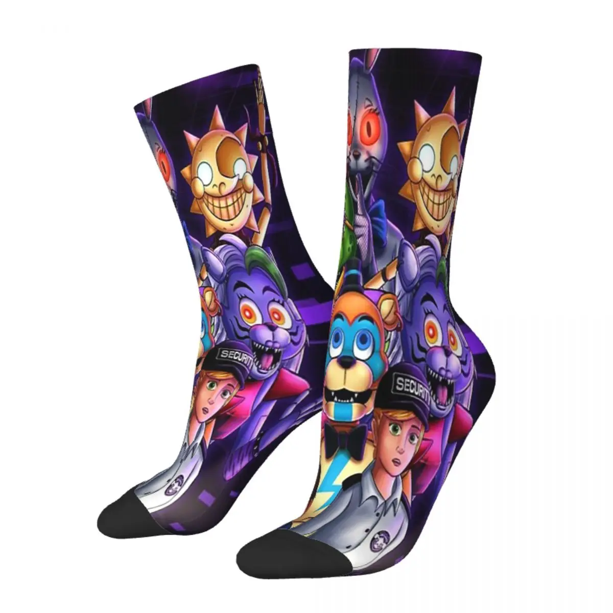 Security Breach Poster FNAF Horror Game Socks Male Mens Women Winter