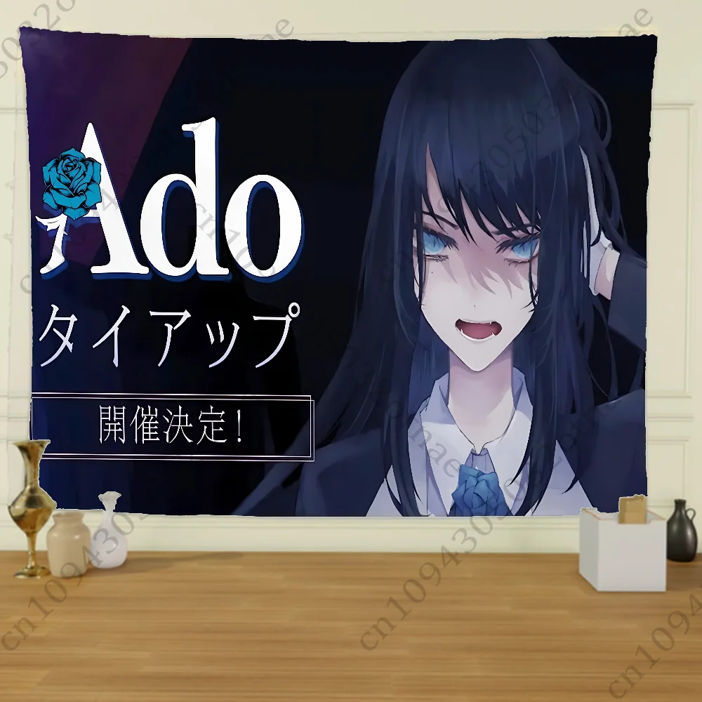 Ado Japanese Singer Tapestry Creative Pattern Photo Living Room Wall Art Tapestry Decor Party Outdoor Decorate Banners