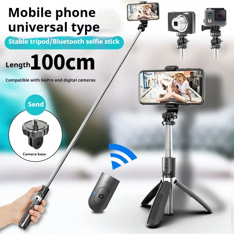 Bluetooth Selfie Stick Tripod Universal Design for Photography Video Live Streaming Multifunction Compatible with Smartphones