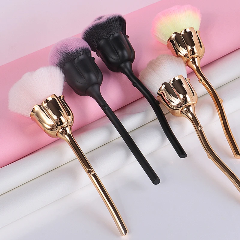 

Flower Nail Brush For Manicure Rose Nail Art Brush Nail Accesories Tools Popular Round Small Gel polish Dust Cleaning Brushes