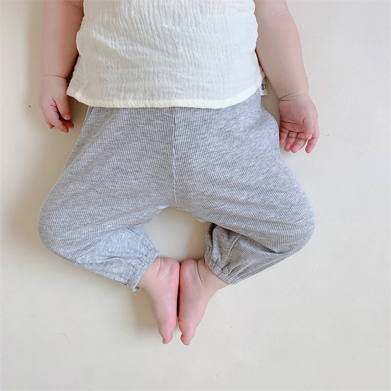 Summer Kids Pants Baby Girls Boys Casual Trousers Cotton Spring Loose Anti Mosquito Pants for Toddler 0-3Y baby trousers cotton pants