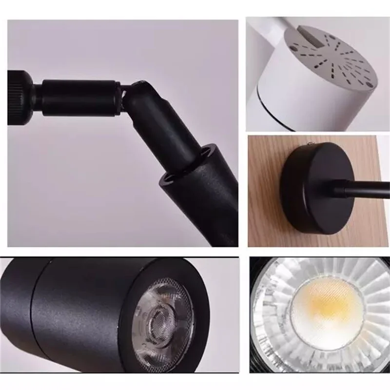Adjustable LED Wall Spotlight Modern Picture Lights for Exhibition Hall Gallery Focus Lighting Long Arm Retractable Ceiling Lamp