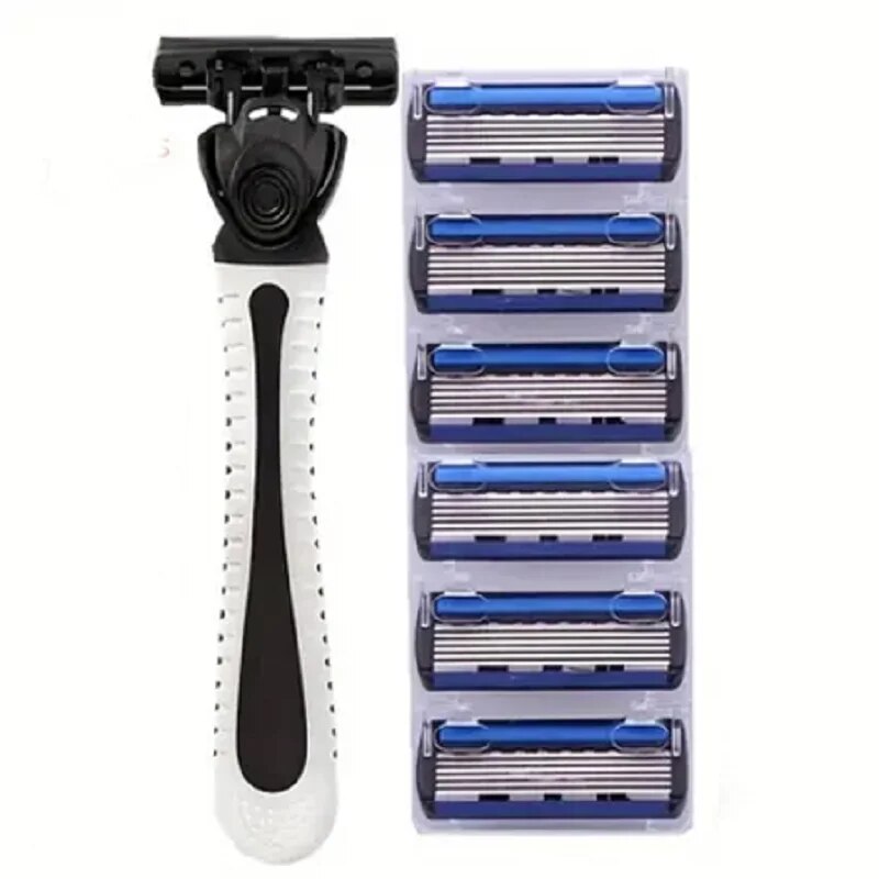 6-Ply Blade Razor Sharp Shave One-Touch Replacement Clean Clean Shave Good Old-Fashioned Manual Razor Men'S Beard Razor