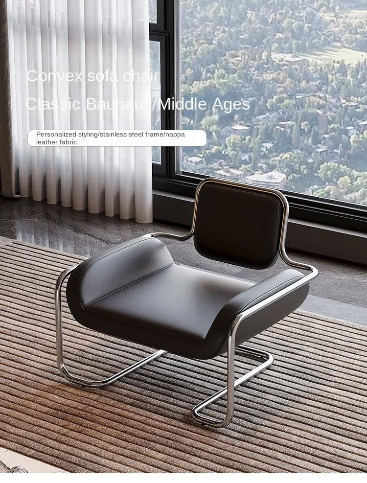 Description Picture 4 of itemMiddle Ancient Nordic Design Stainless Steel Dining Chair Furniture Lounge Home Chairs Sofa Armchair Sillas Comedor Living Room