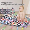 0-36M Baby Early Learning Toy Black and White High Contrast Sensory Books Toy Puzzle Cloth Book Game Pad Infants Activity Toys 1