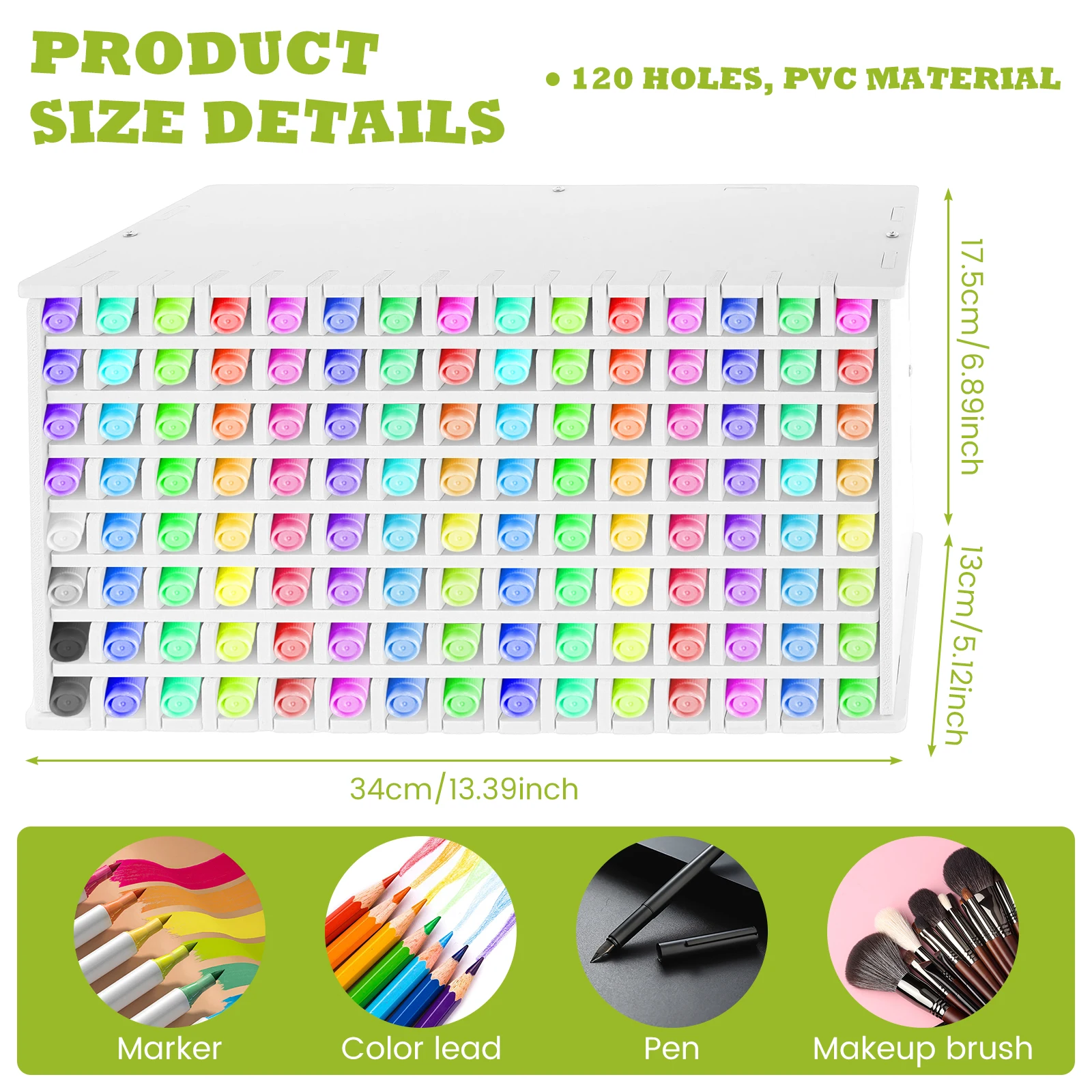 PVC Marker Storage Rack Organizer for Desk