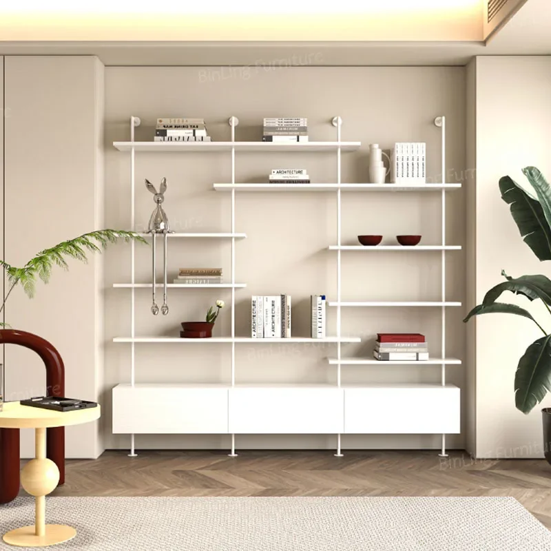 Simplicity Design Bookrack Metal Multilayer Reading Corner Plant Shelves Bookshelf Home Estante Para Libros Home Furniture LVBK