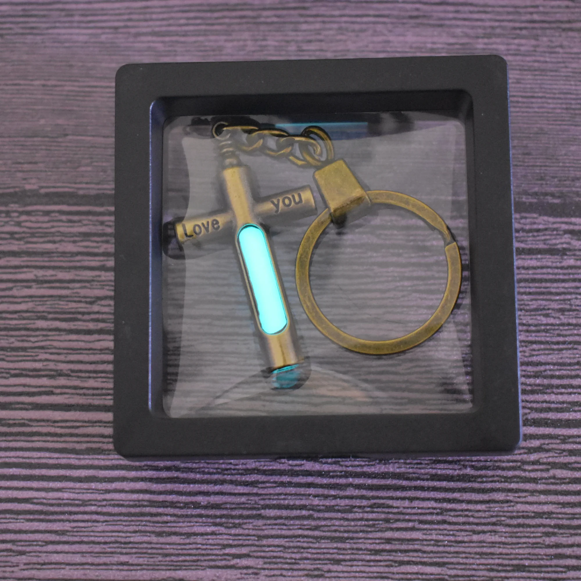 チタン発光鋼管ペンダント,edcキーホルダー,ステンレス鋼ガラス素材