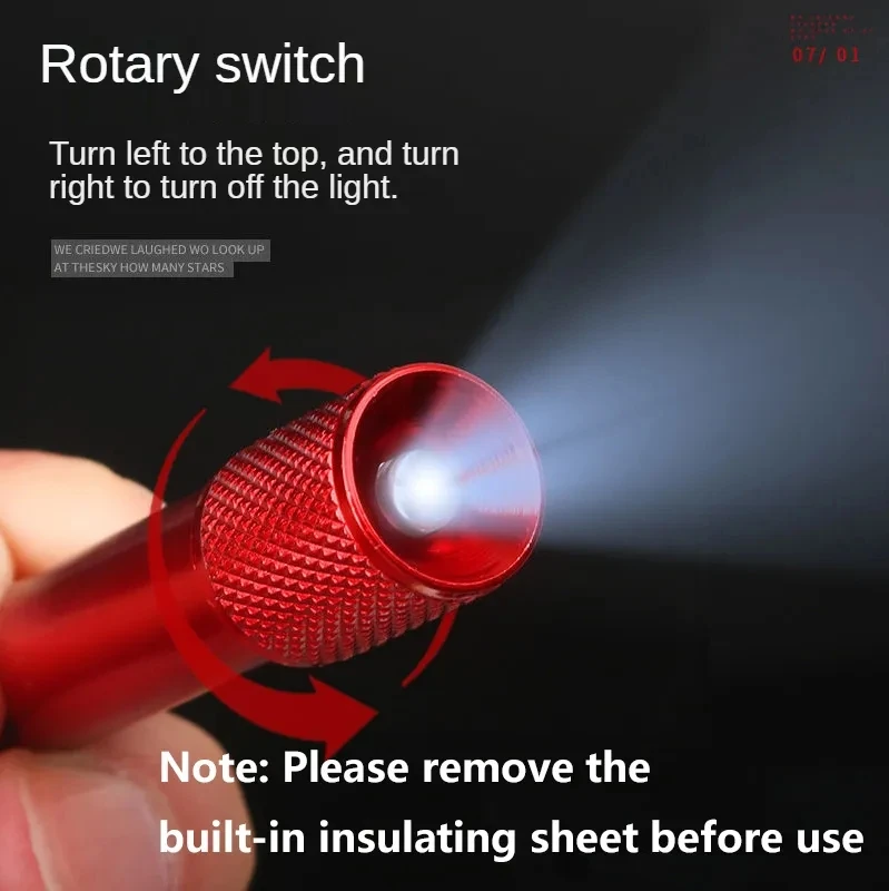 Compact Mini LED Flashlight Keychain Pendant with Battery - Portable and Lightweight Key Ring Accessory