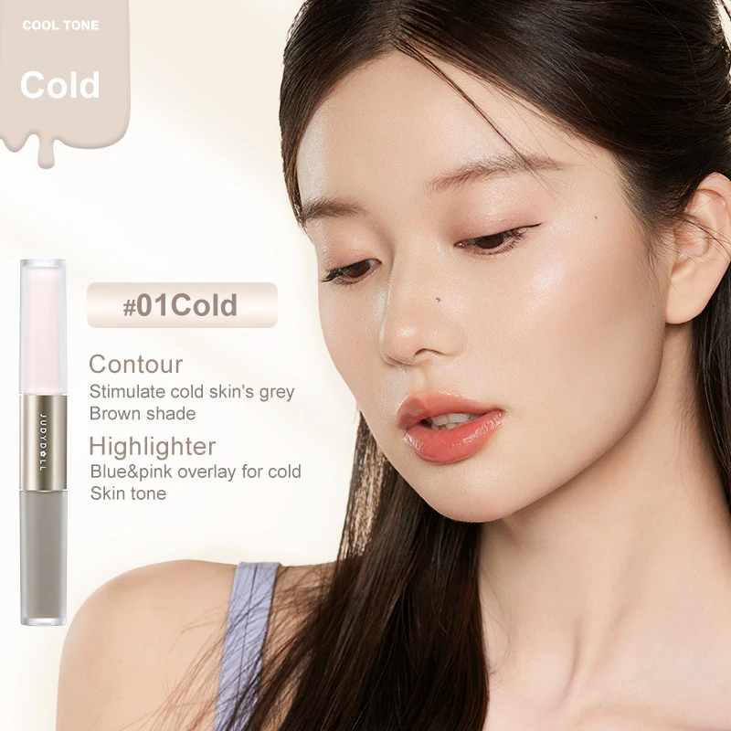 Judydoll Dual-Ended Highlighter & Contour Liquid Sculpt & Define Illuminate Buildable Coverage Long-Lasting Easy to Apply makeup cosmetics