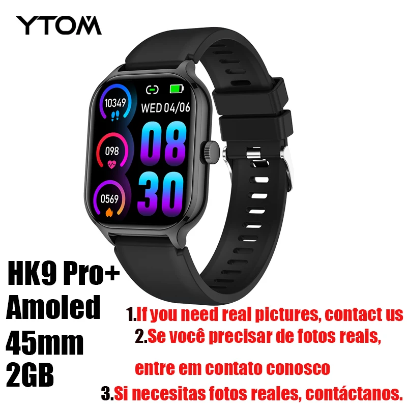 Originale Amoled Hk9 Pro Plus Smart Watch 2Gb Rom Chatgpt Nfc Musica Locale Oled Smartwatch Per Uomo Donna Orologi Fitness