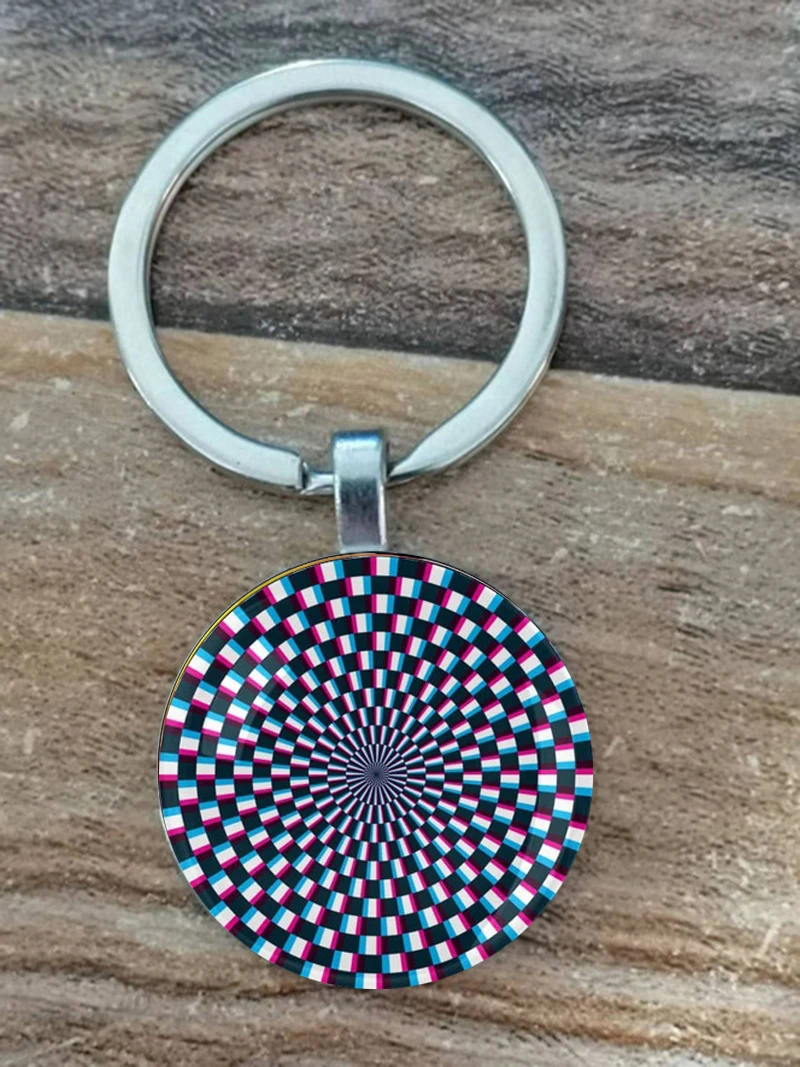 Bunter 3d hypnotischer Strahl Schlüssel bund mit interessanten Schwindel Symbolen hypnotist's selbst hypnotische Schlaf Prop Hypnose – Detail 2