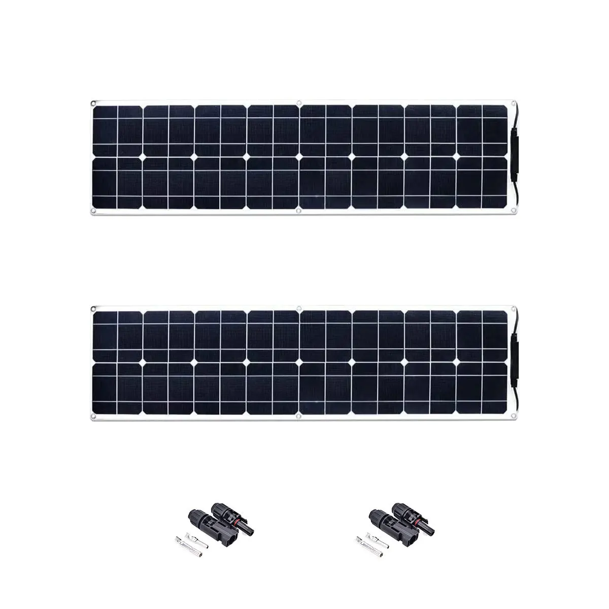 Monocrystalline 50W solar panel double pack for RVs and ships 100W set waterproof photovoltaic power generation panneau solaire