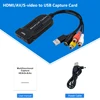 USB Video Capture Card VHS to Digital Converter HD/RCA/S-video to USB2.0 Audio Video Record Capture Device for Hi8 DVD PS3 PS4 6