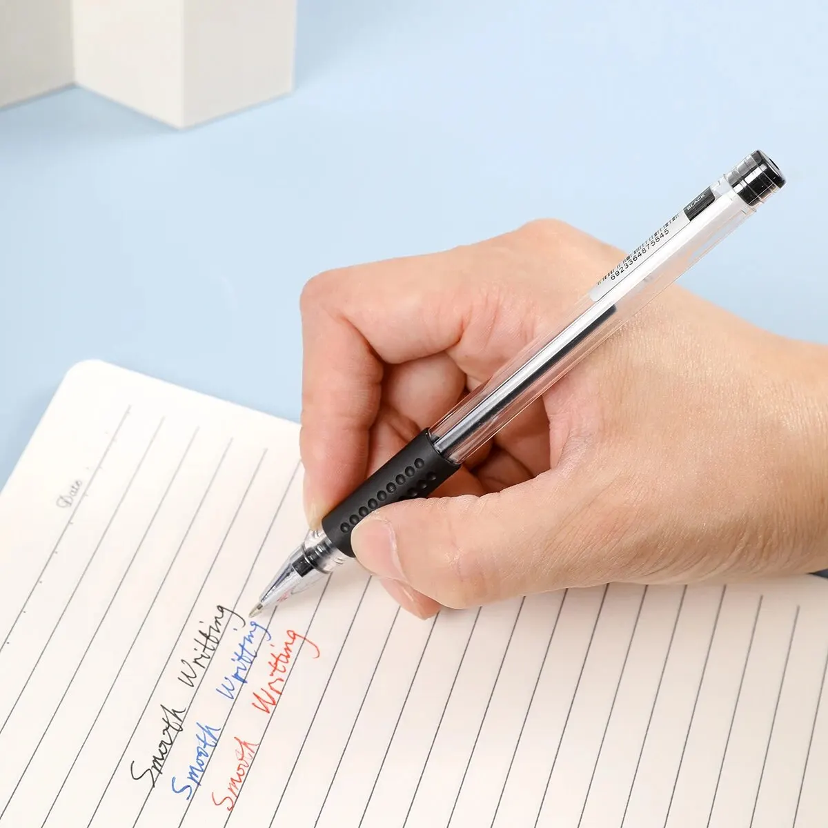 6pcs Gel Pen Set School Supplies Black Blue Red Ink Color 0.5/0.7mm Ballpoint Pen for Students Writing Tool Office Stationery 5