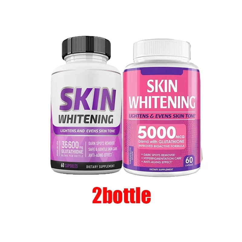 

2 bottles of women's skin capsules for health and wellness