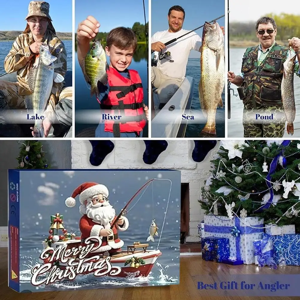 Fishing Tackle Advent Calendar 24 day Christmas Advent Calendar Fishing Tackle Box Creative Christmas Gifts Countdown
