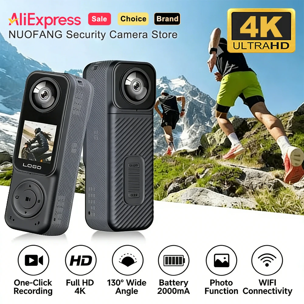 Caméra Action 4K Double Objectif avec Carte SD 32/64 Go