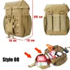 Outdoor Molle Bag Tactical Medical First Aid Bag Molle Utility EDC Waist Pack Phone Holder Pouch Camping Hunting Tools Pack 5