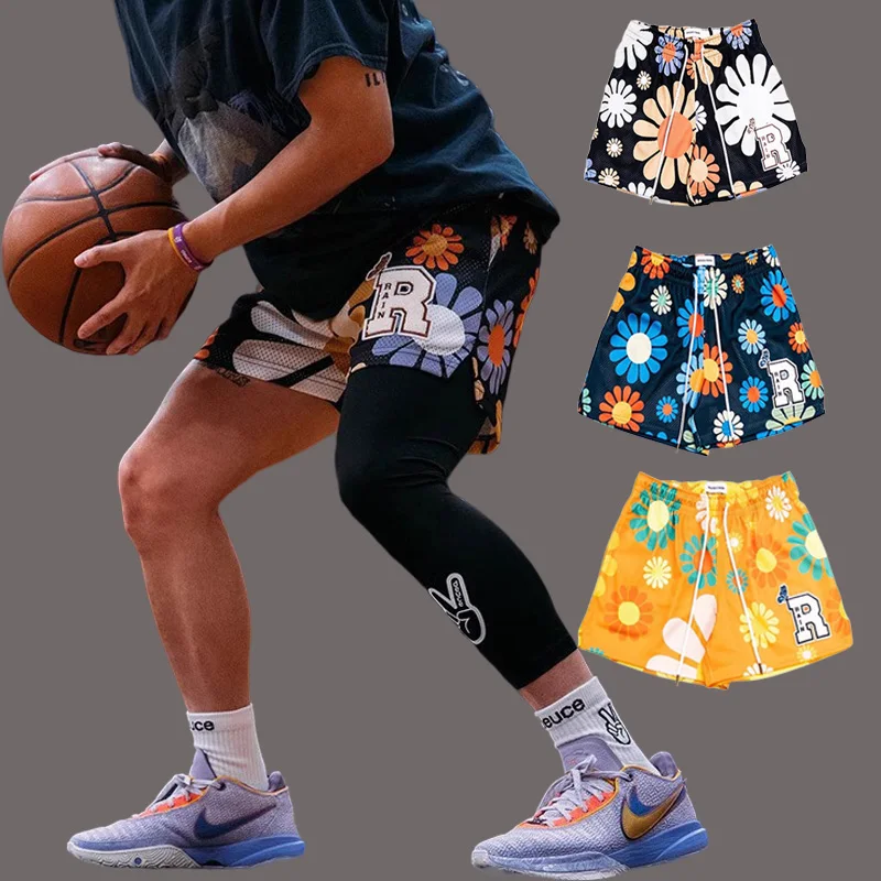 

Шорты мужские/женские сетчатые быстросохнущие, повседневные пляжные, воздухопроницаемые Короткие штаны для спортивного зала, баскетбола, R-надпись, летние