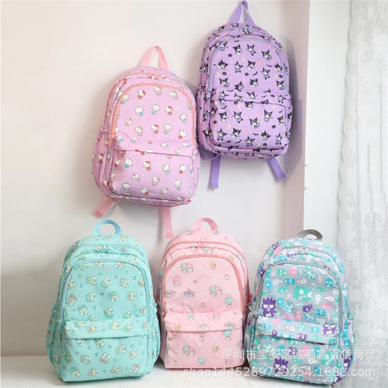 

2024 Sanrio Kawaii Anime Hello Kitty Y2K Cinnamoroll Schoolbag Girl Heart Cute Cartoon My Melody Backpack Decompression Kid Gift