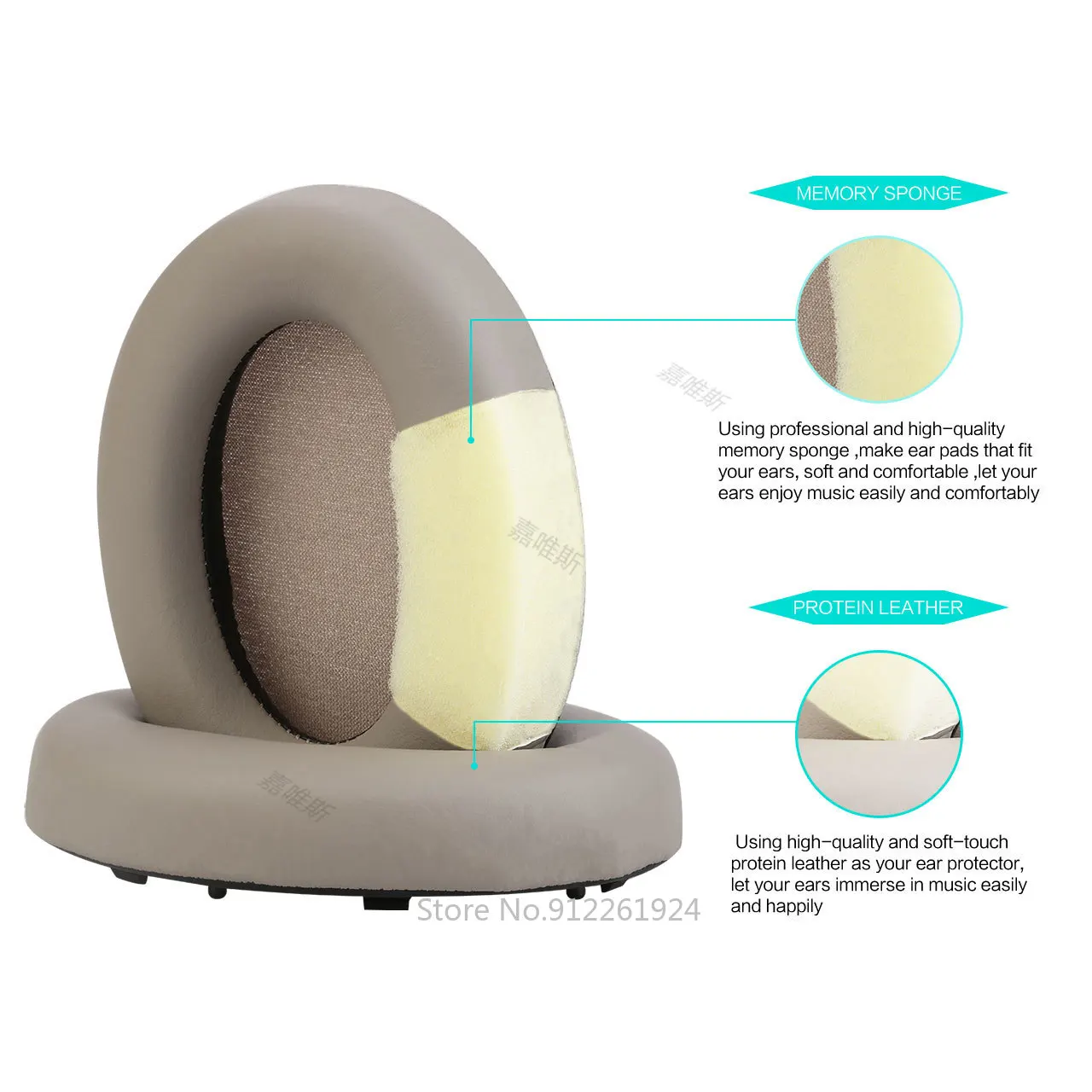 

Professional WH1000XM3 Ear Pads Cushions Replacement - Earpads Compatible with Sony WH1000XM3 Over-Ear Headphones with Soft Pro